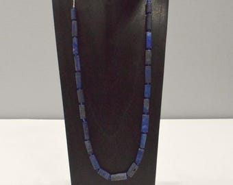 Middle Eastern Blue Lapis Beaded Necklace