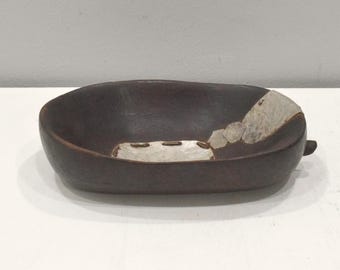 African Wood Bowl Pokot Tribe Native Repairs Kenya