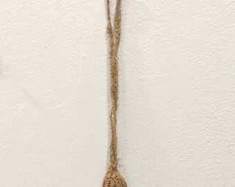 Papua New Guinea Seed Pod  Woven Fiber Necklace Sepik River