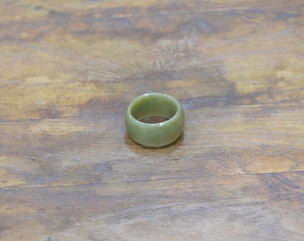 Ring Green Nephrite Jade Band Ring