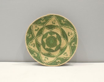 African Basket Botswana Natural Colors South Africa Woven Palm Food Basket