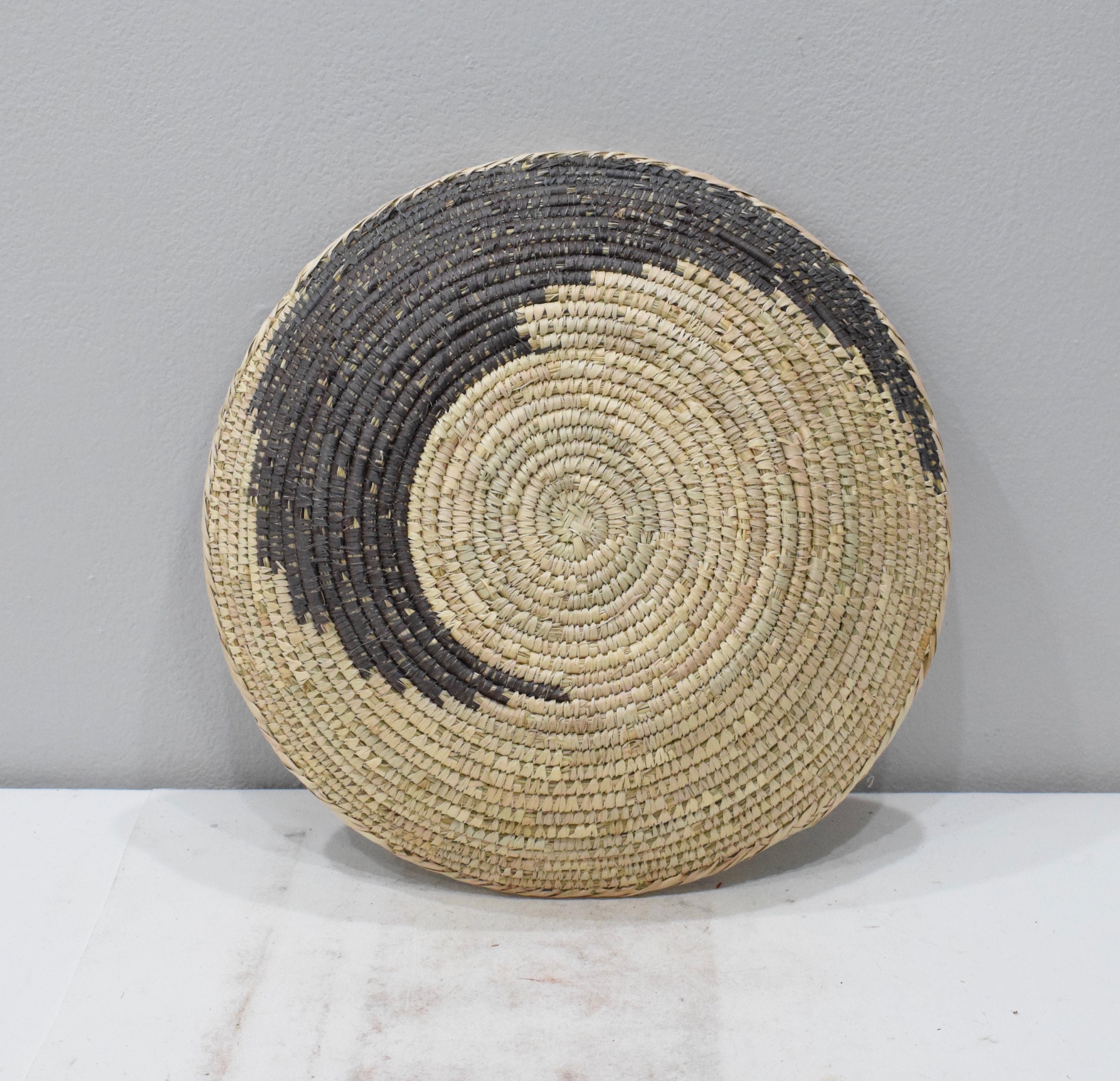 African Basket Botswana Natural Colors South Africa Woven Palm Food Basket