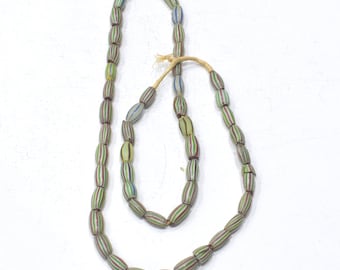 African Stripped Watermelon Beads Ghana