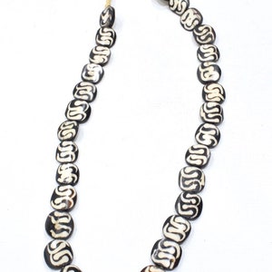 Beads African Batik Bone Flat Beads