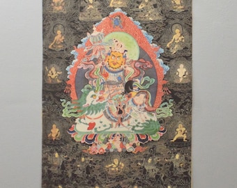Tibetan Thangka Print Painting Buddhist Deity