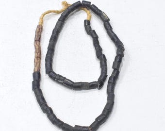 African Sand Cast Glass Bead Strand Ghana
