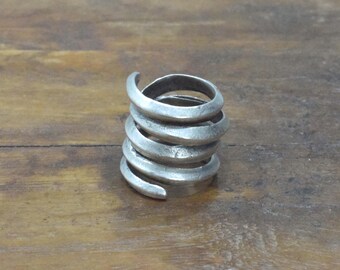 Ring Turkish Pewter Tribal Adjustable Ring