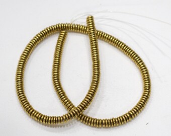 Beads Gold Flat Disc Beads 6-7mm