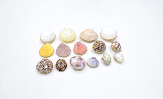 Purses Shell Assorted Colored Shell Pill Box Trin… - image 1