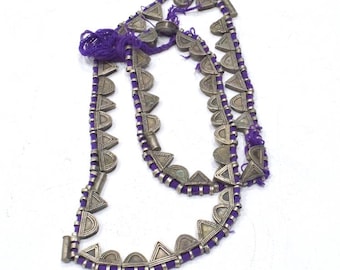 Ethiopian Silver Telsum Prayer Pendant Strand