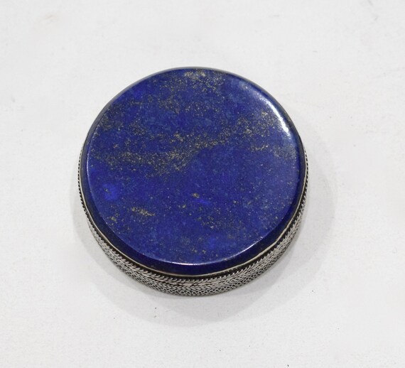 Silver Middle Eastern Circular Box Container - image 5