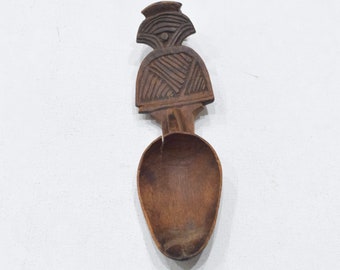 African Ethiopian Wood Carved Spoon