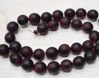 Beads India Dark Red Buri Nut Beads 11-12mm