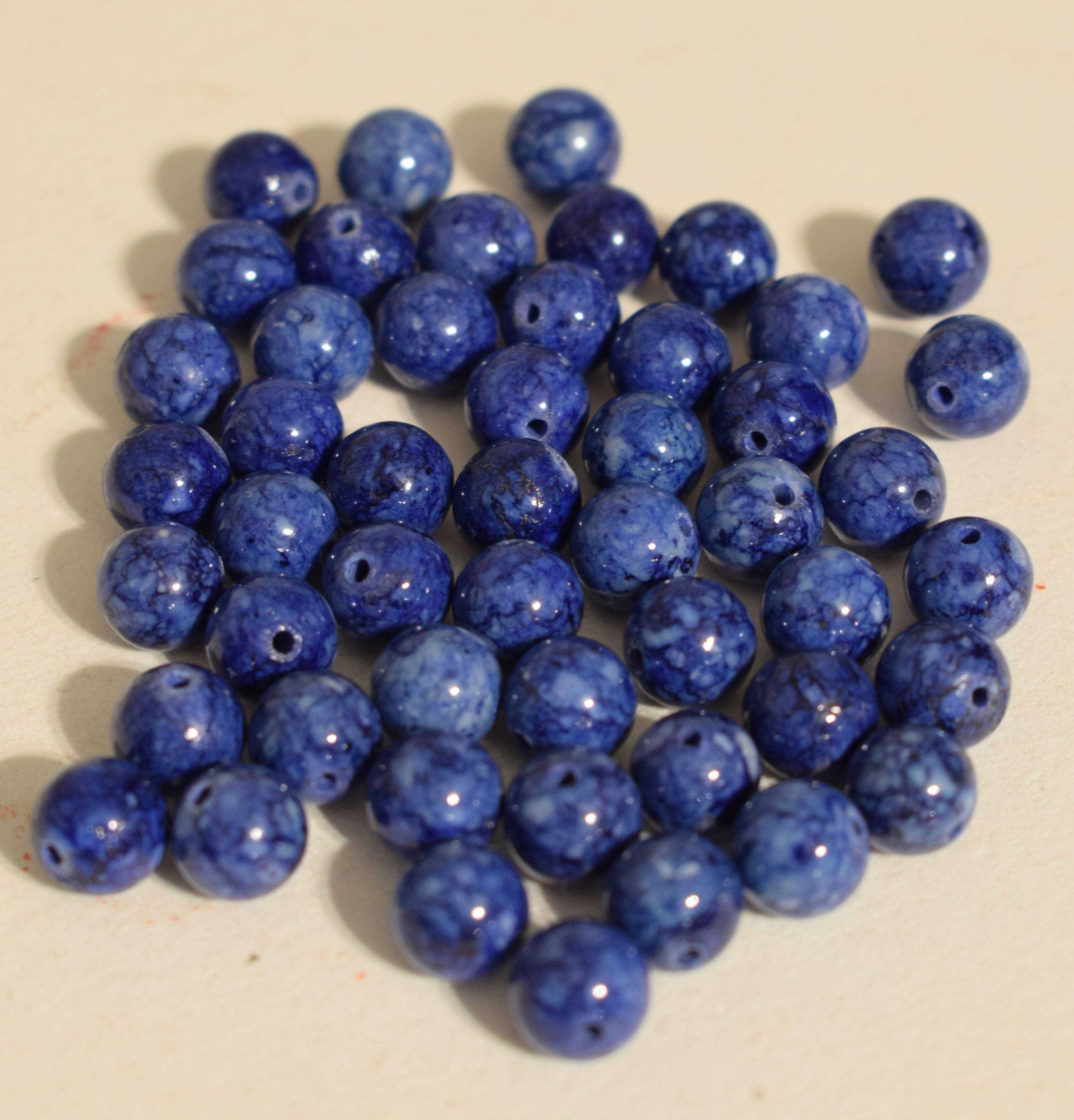 Beads Blue Sodalite Round Beads Jewelry Necklace Earrings Blue Sodalite