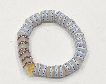 African Krobo Glass Bead Bracelet Ghana West Africa