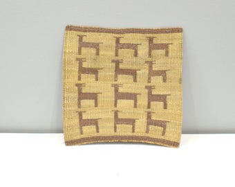 African Zulu Woven Embroidered Mats
