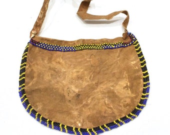 African Bushmen Apron Female Hide Beaded Apron