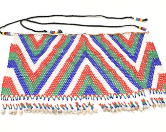 African Zulu Beaded Apron Woman Beaded Apron