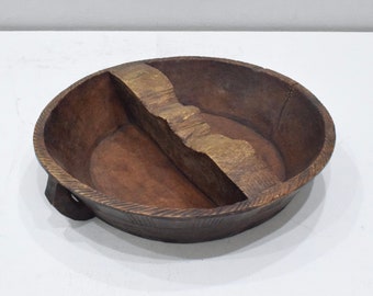 Ethiopian Gurage Wood Meat Cutting Bowl