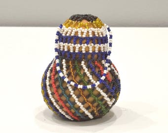 African Zulu Beaded Snuff Gourd South Africa