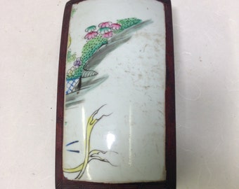 Chinese Porcelain Shard Wood Box