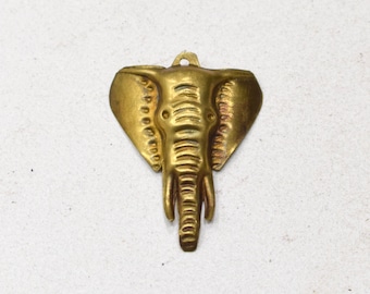 Pendant African Brass Elephant Pendant 1.75"
