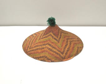 African Nubian Woven Plate Cover Basket