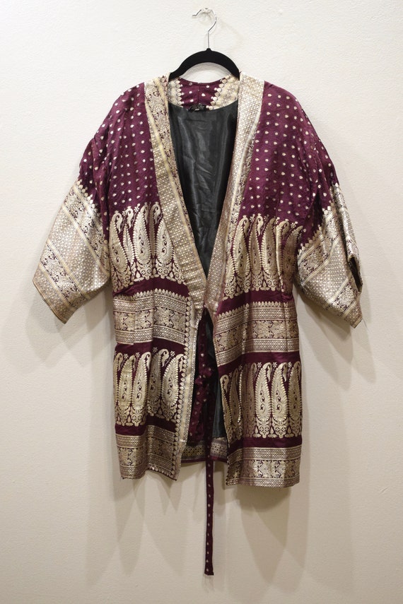 Jacket Silk Burgundy Brocade Jacket