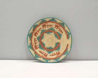 African Basket Botswana Natural Colors South Africa Woven Palm Food Basket