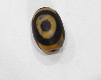 Beads Brown Beige Tibetan Matte Glass Beads 26-29mm