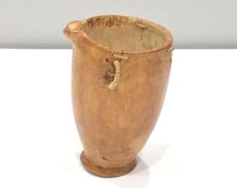 African Wood Pokot Old Milk Water Pitcher Kenya