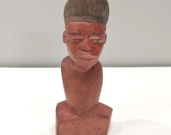 African Folk Art Bust Makonde Tribe Tanzania