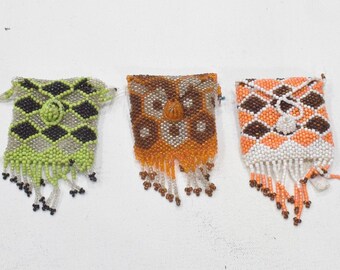 Indonesian 3 Assorted Beaded Pouches