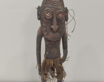 Papua New Guinea Wood Figure Ceremonial Mindimbit Village