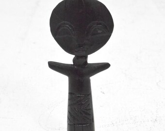 African Miniature Wood Ashanti Doll Ghana
