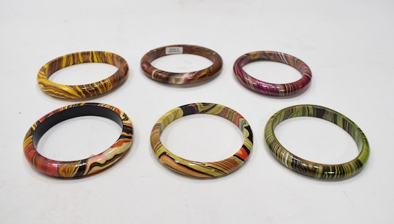 Bracelets Painted Wood Assorted Bangle Bracelets - image 1