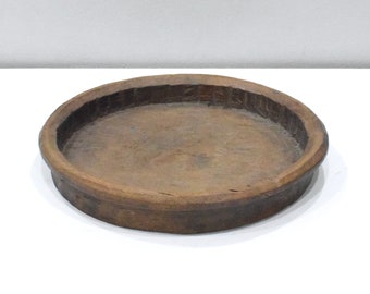 Indonesian Round Wood Tray