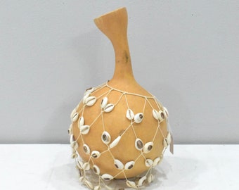 Shaker Rattle Cowrie Shell Burkina Faso African Gourd Percussion