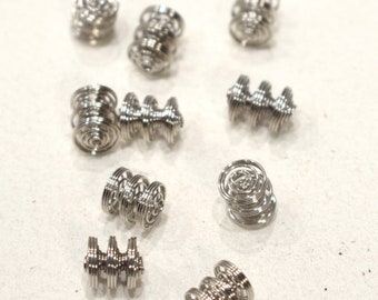 Silver Coil Spring Beads