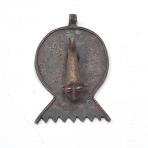 African Metal Lion Ashanti Pendant Ghana