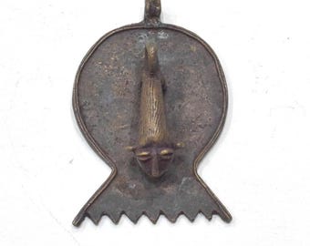 African Metal Lion Ashanti Pendant Ghana