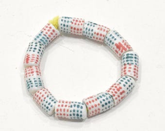 African Krobo Glass Bead Bracelet Ghana West Africa