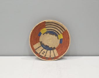 African Basket Botswana Natural Colors South Africa Woven Palm Food Basket
