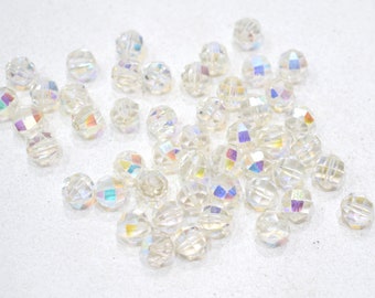 Beads Czechoslovakian Faceted Crystal Beads 8mm