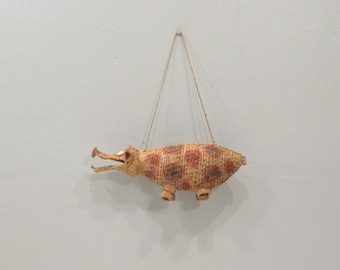 Papua New Guinea Woven Fiber Dream Spirit Pig Iatmul
