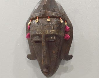 Mask African Marka Brass Wood Mask Mali
