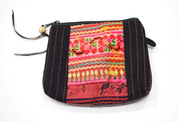 Purses Miao Hill Tribe Embroidered Assorted Coin … - image 3