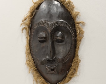 African Mask Lega Bearded Wood Mask DRC