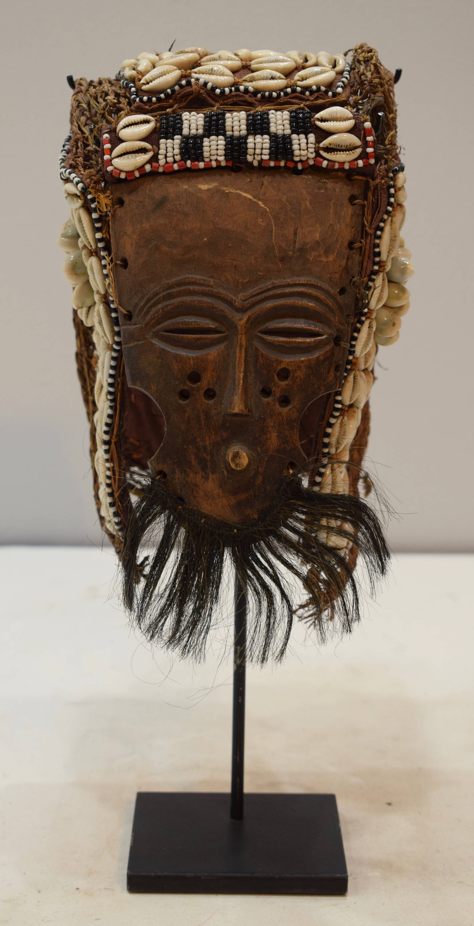 African Mask Kuba Cloth Helmet Mask