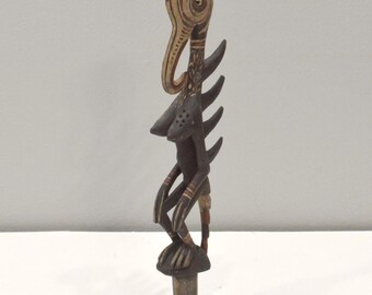 Papua New Guinea Bamboo Wood Head Flute Stopper